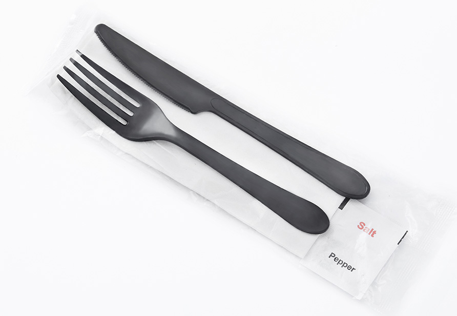 Apple 5合1袋装（刀、叉、餐巾及胡椒盐包）