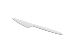 17cm White compostable CPLA knife