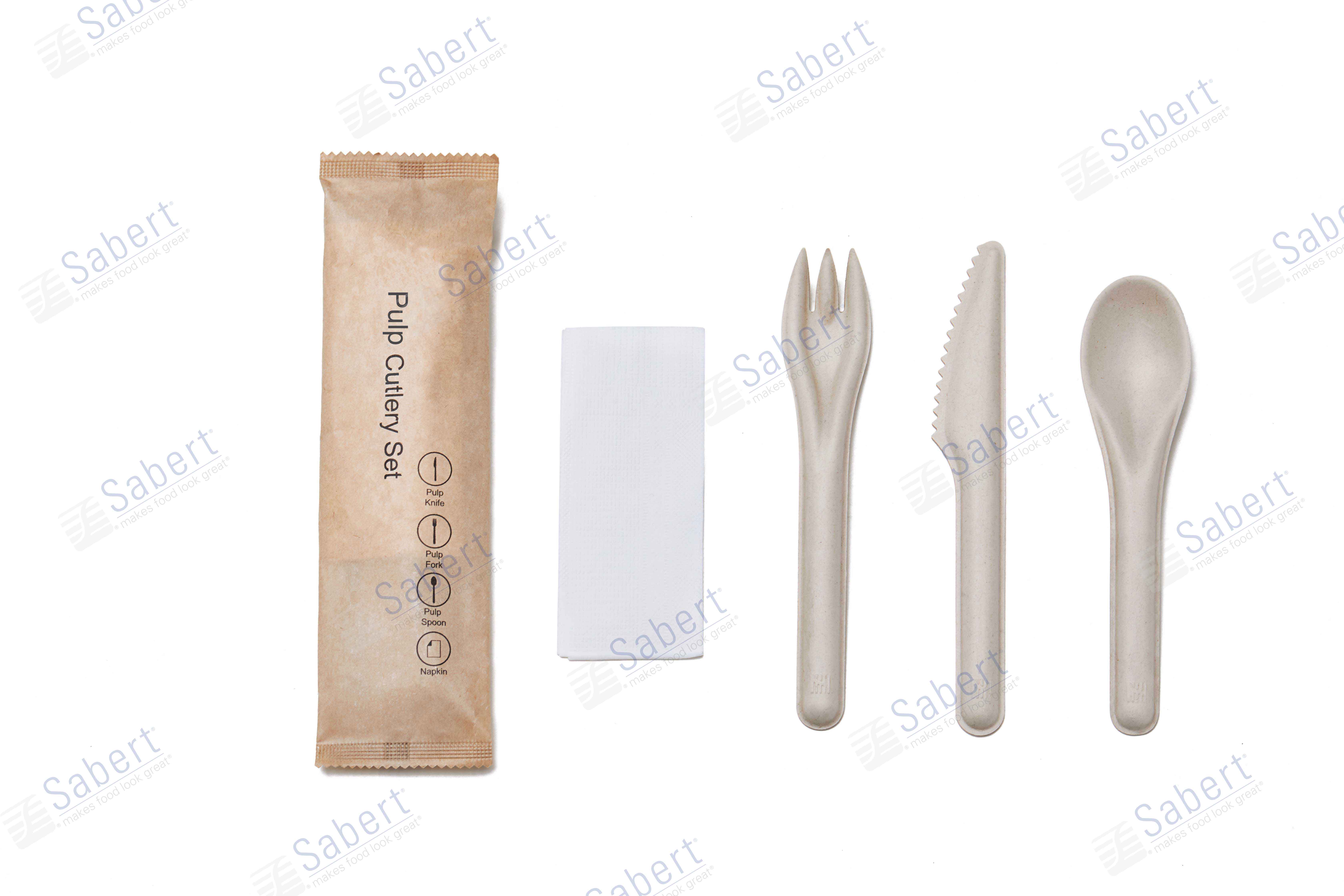 4 in 1 Pulp cutlery kit(F/K/S/N)